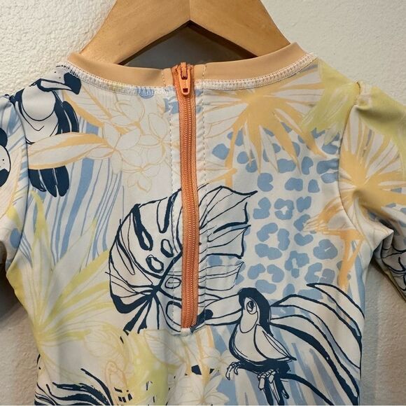 Ruffle Butts One Piece Rash Guard swimsuit - Picture 3 of 9